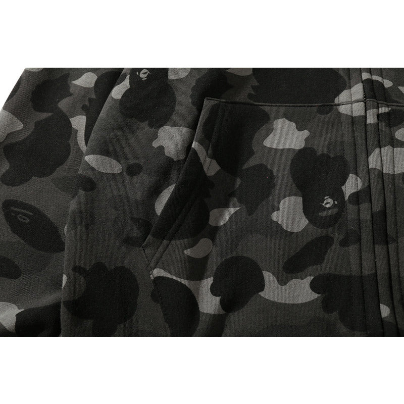 Bathing Ape Camouflage Sweater Autumn and Winter Coat