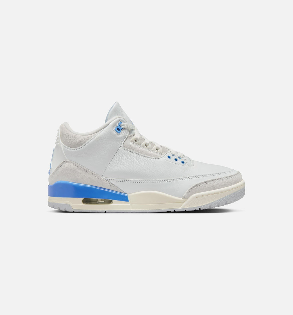 Air Jordan 3 Retro Lucky Shorts Men's Sneakers - White / Hydrogen Blue / Legend Blue