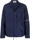 Stone Island detachable-sleeves logo-print shirt jacket