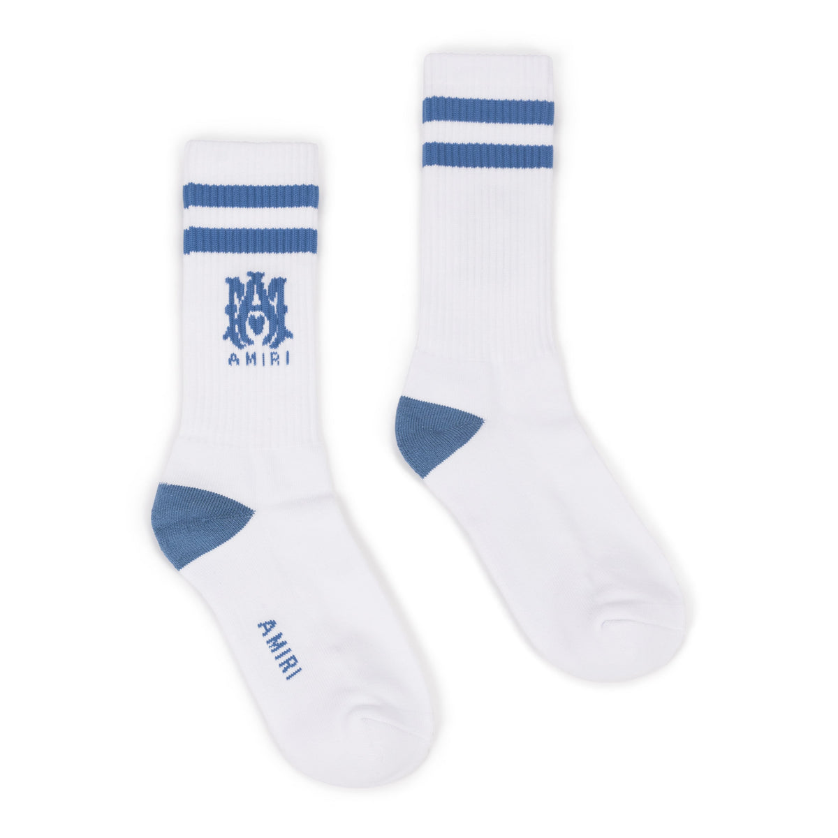 White/Ashley Blue MA Stripe Socks