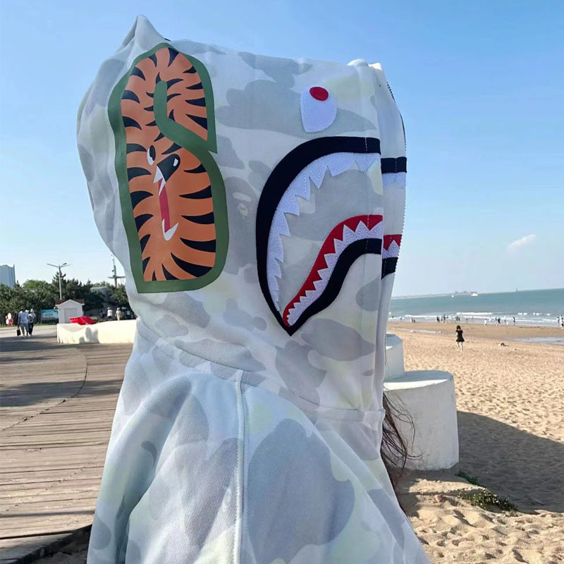 BAPE Glow Camo Wide Shark Full-Zip Hoodie