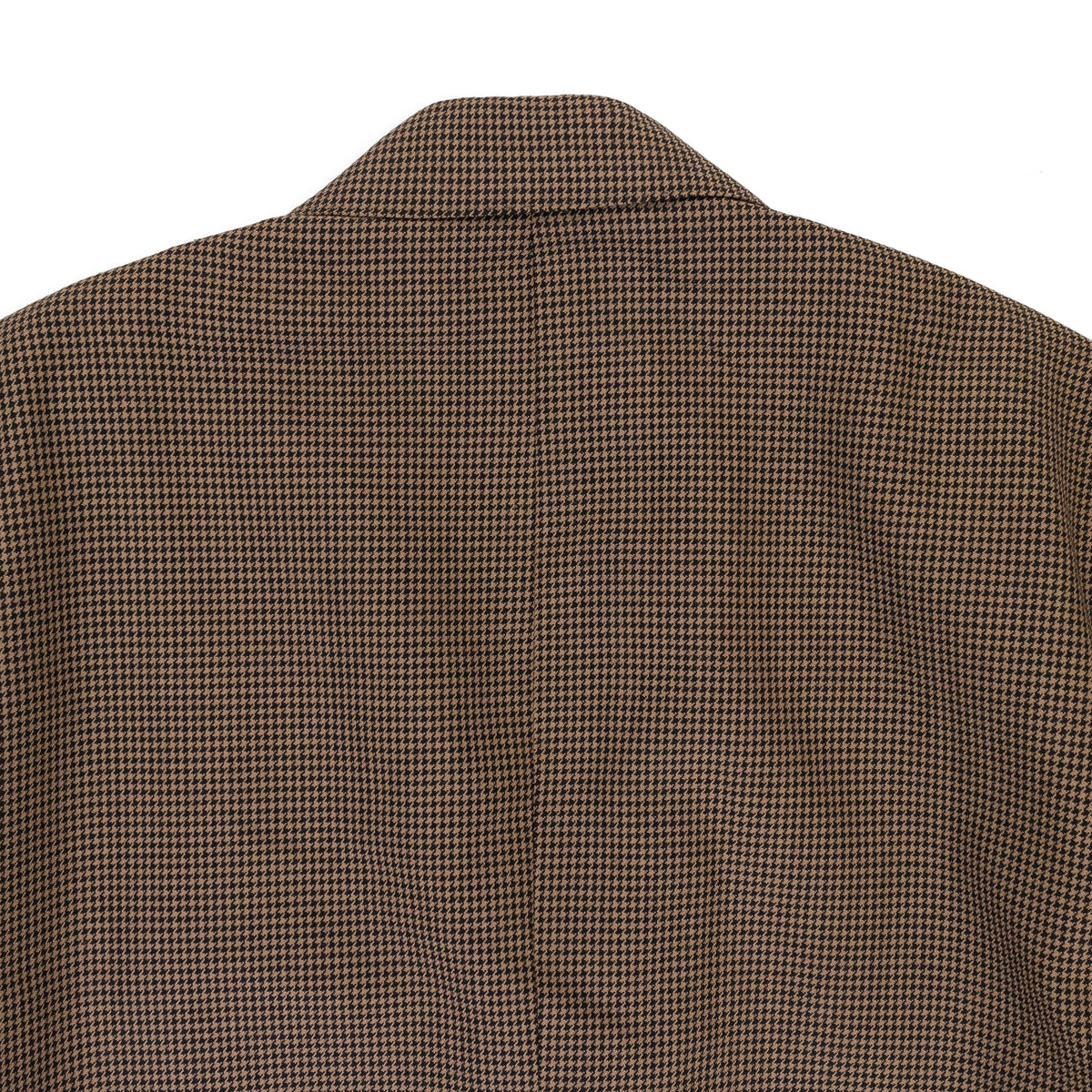 BROWN HOUNDSTOOTH NOTCH LAPEL BLAZER