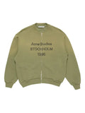 Acne Studios logo-print zip-up cardigan