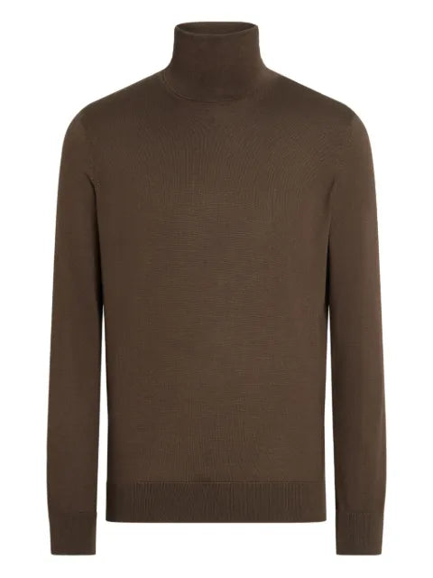 Zegna turtleneck cashmere-blend sweater