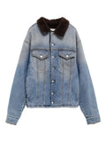 ERL shearling collar pocket jacket