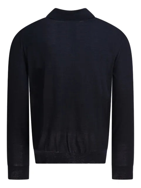 Prada long-sleeved superfine wool polo sweater