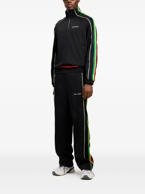 Palm Angels logo striped track jacket