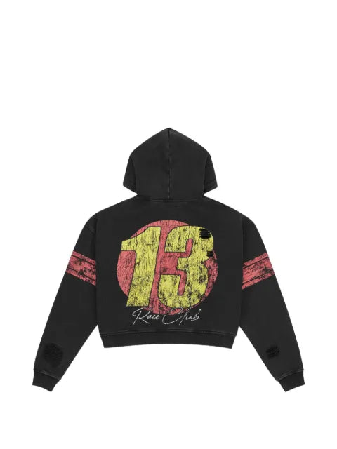 GODSPEED zipped distressed hoodie