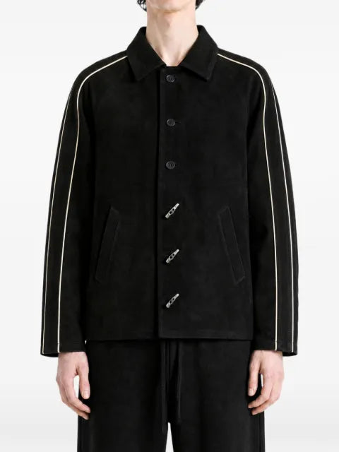 Enfants Riches Déprimés Académie side-stripe suede jacket
