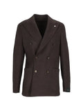 L.B.M. 1911 double-breasted peak-lapel blazer