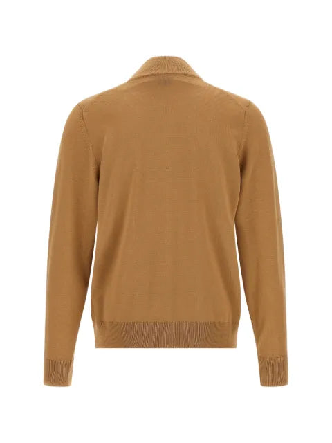 BOSS high-neck zip-up cardigan