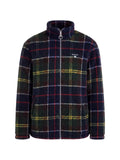 Barbour tartan sherpa-fleece cardigan