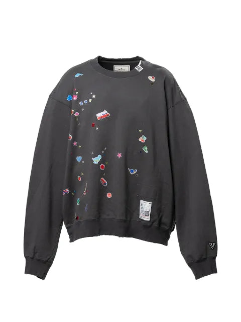 Maison MIHARA YASUHIRO kids sticker printed sweatshirt