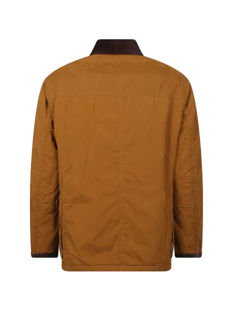 Fay corduroy-collar lobster-clasp jacket