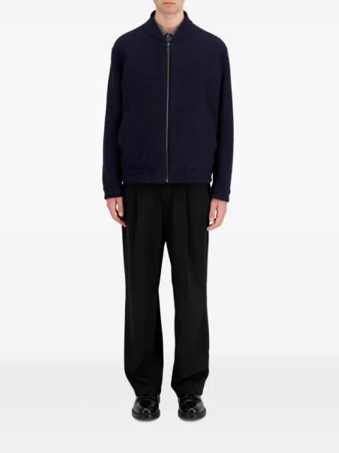 Harris Wharf London bouclé-knit bomber jacket