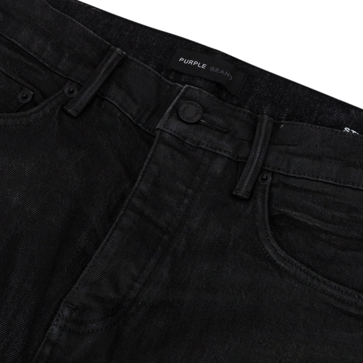 Black Coated Flare Jeans