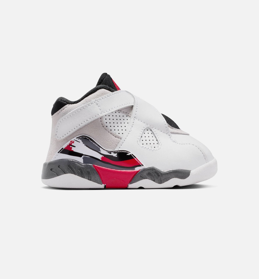 Air Jordan 8 Retro White and True Red Infant/Toddler – White/Black/True Red