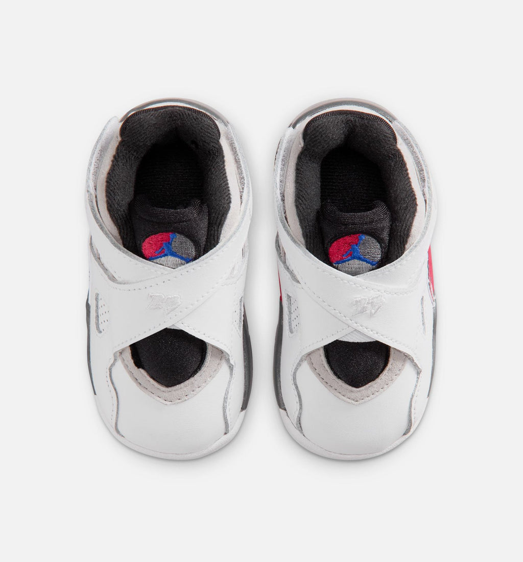 Air Jordan 8 Retro Infant/Toddler Lifestyle Shoe - White/Black/True Red