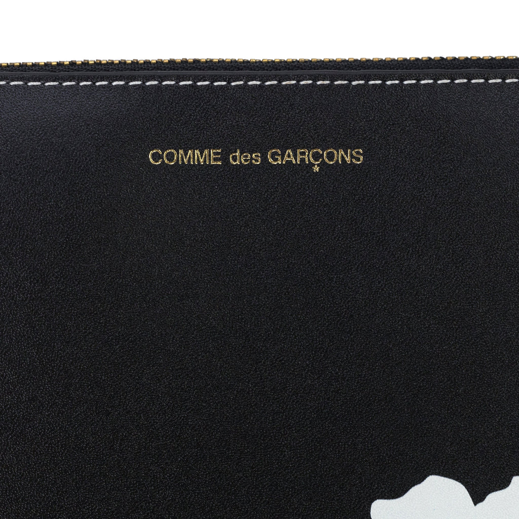 Black Cotton Wreath Wallet