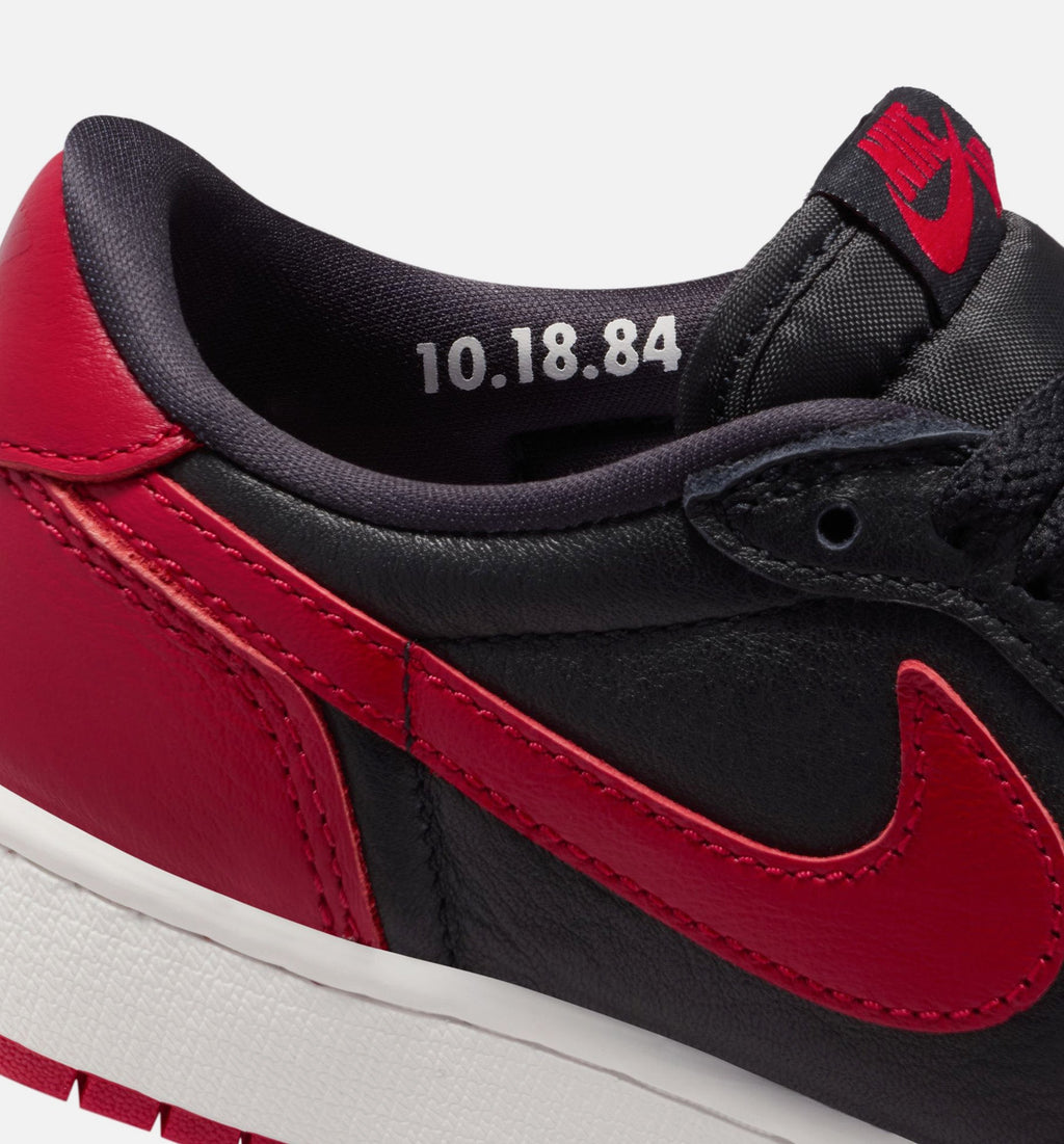 Air Jordan 1 Retro Low OG Banned | Grade School Lifestyle Shoe | Black/Varsity Red/Summit White