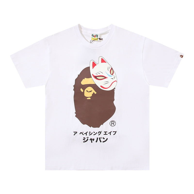 BAPE Ape Head Graphic Tee Loose Unisex Streetwear T-Shirt