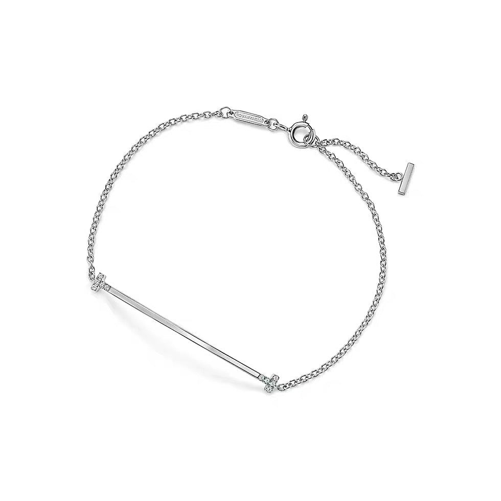 Tiffany Style Smile Cubic Zirconia 18K Gold-Plated Bracelet