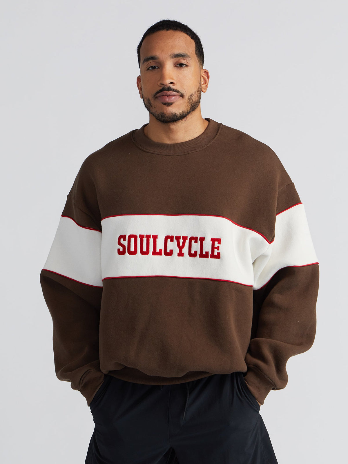 SOULCYCLE BROWN BLOCK CREW NEC