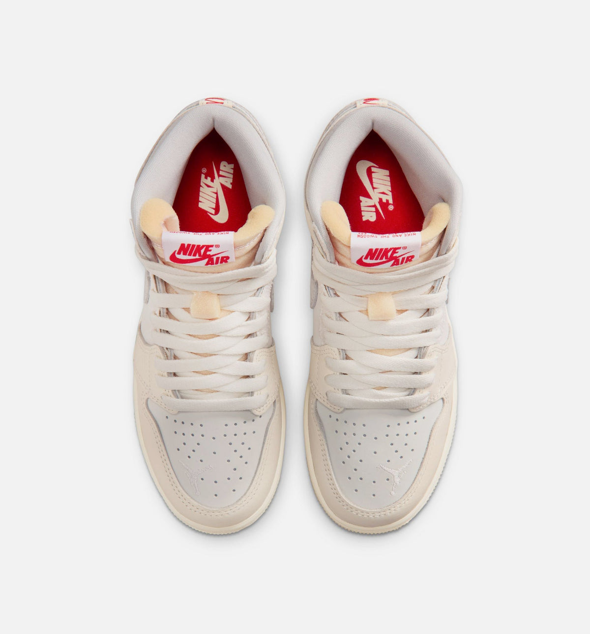 Air Jordan 1 Retro High OG Sail Youth Sneakers - University Red/Pale Ivory/Coconut Milk/Phantom