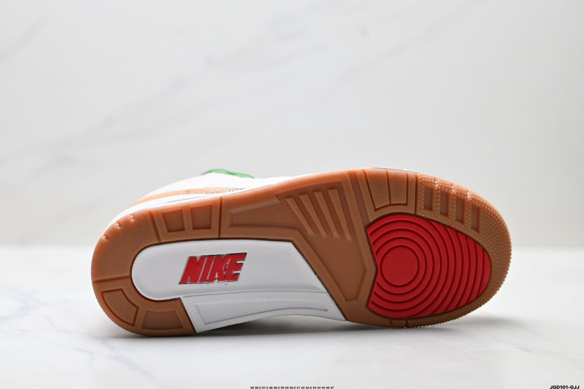 Air Jordan 3 Retro White Tan Gum Sneakers