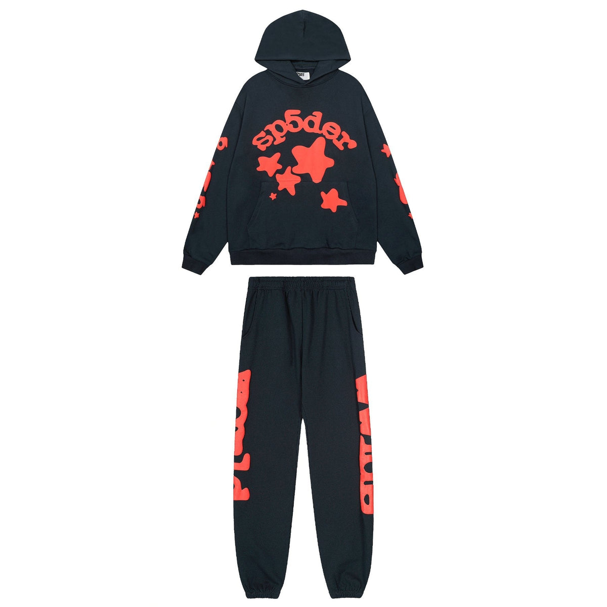 Sp5der Graphic Hoodie & Jogger Matching Set