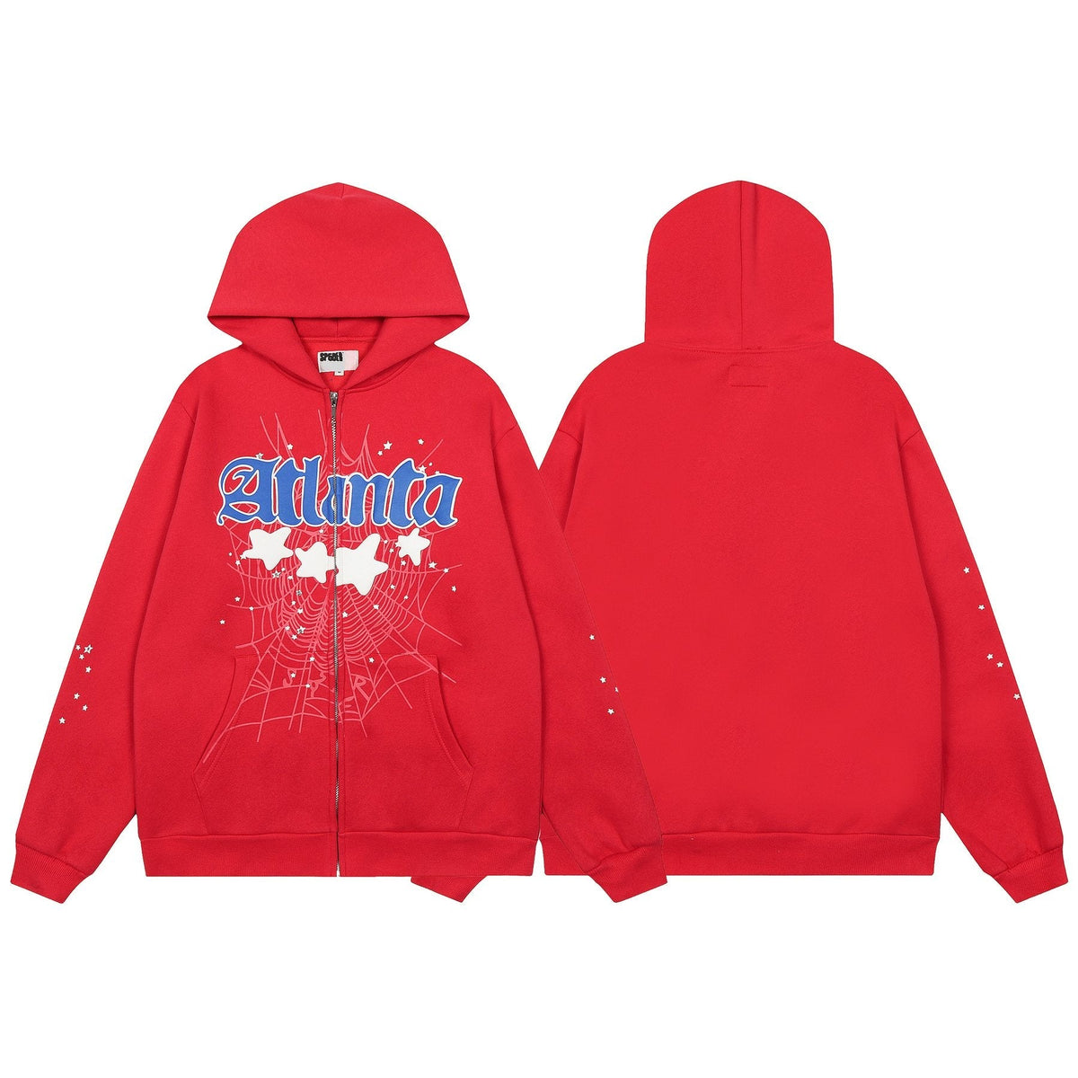 Sp5der Spiderweb Graphic Zip Hoodie & Sweatpants Matching Set