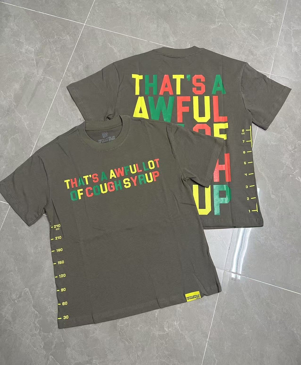 THAT'S A AWFUL LOT OF COUGH SYRUP Bottle Graphic T-Shirt