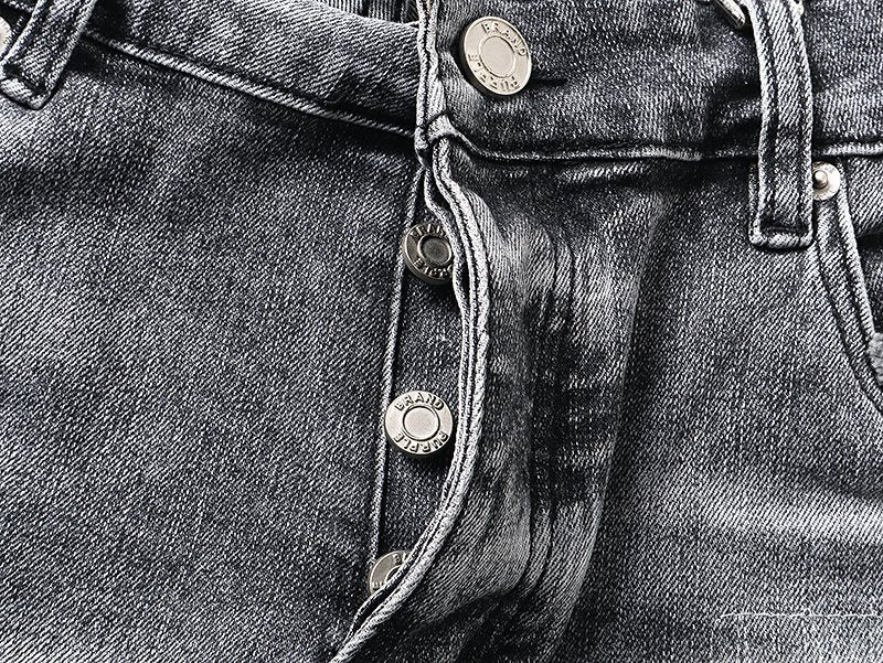 Purple Brand Distressed Gray Denim Shorts