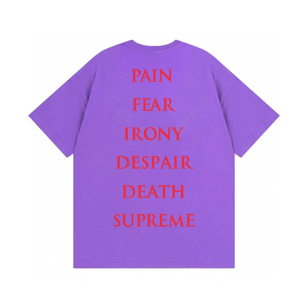 Supreme Crow Angel & Demon Graphic Short-Sleeve T-Shirt