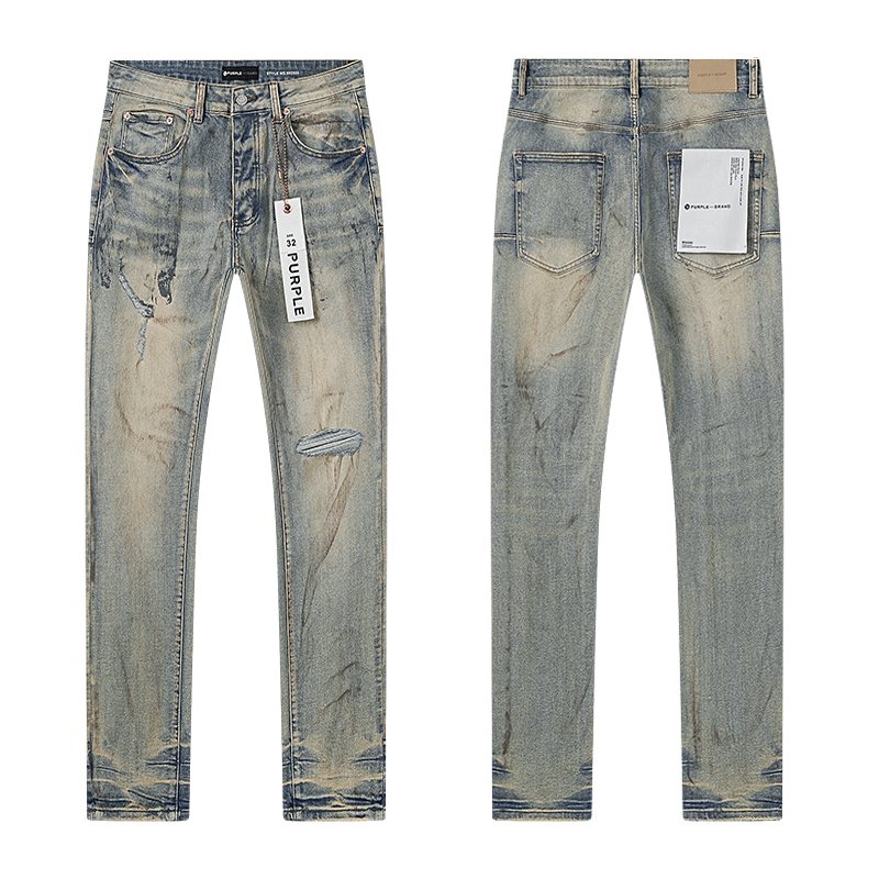 Purple Brand Light Blue Distressed Jeans