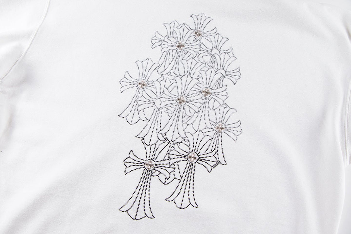 Chrome Hearts Floral Cross Graphic Full-Zip Hoodie