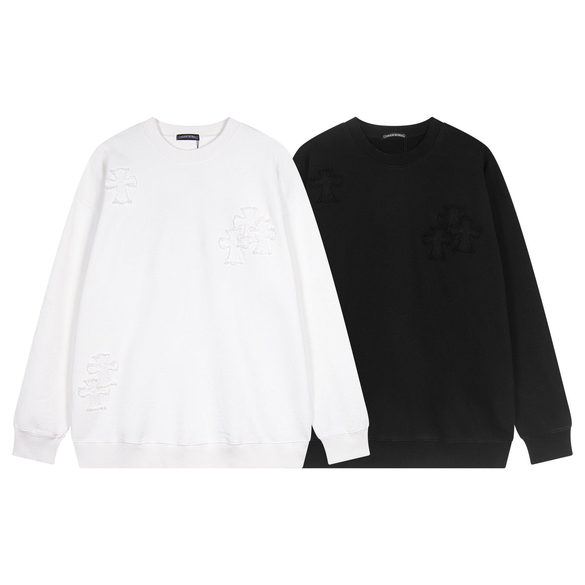 Chrome Hearts Rhinestone Horseshoe Applique Crewneck Sweatshirt