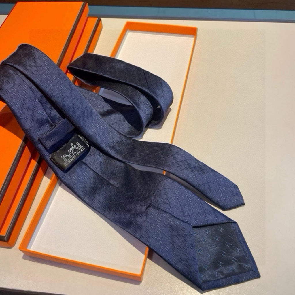 Hermès Men's Diamond H Pattern Silk Tie