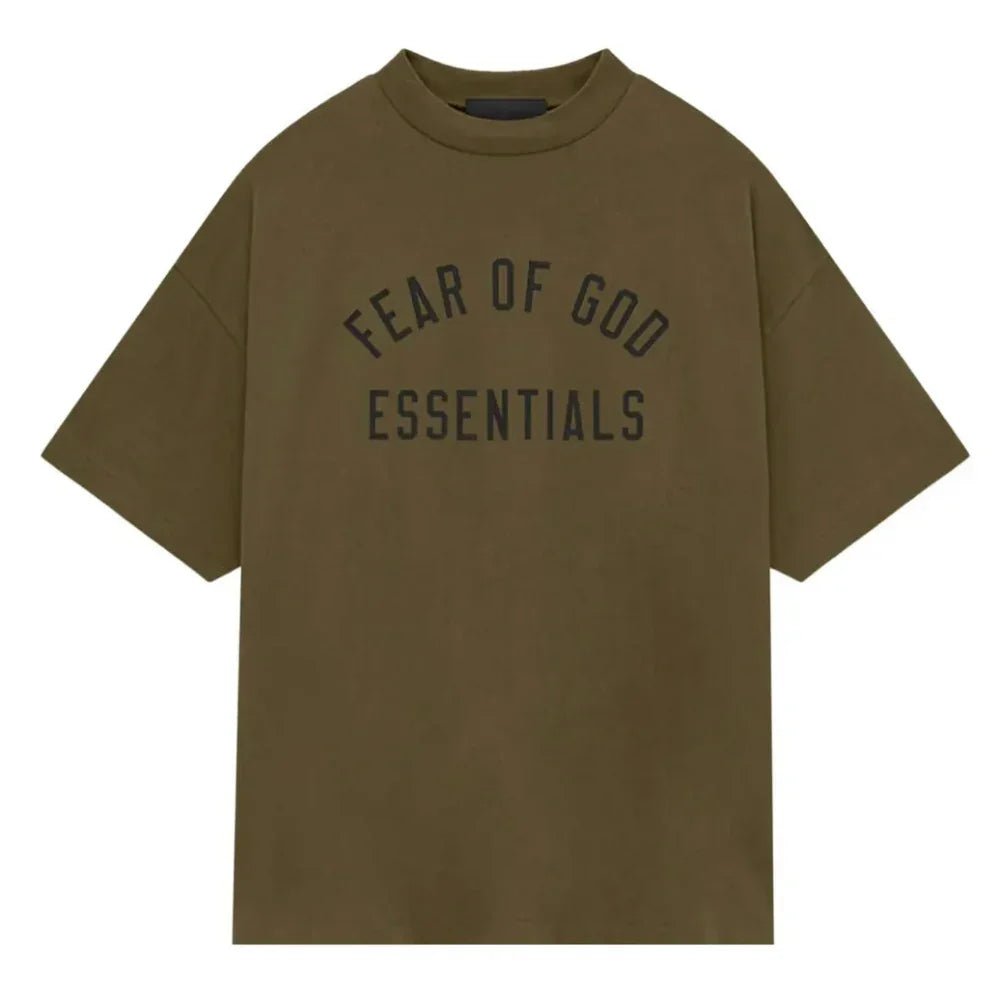 Fear of God Essentials Jersey Crewneck Tee Olive