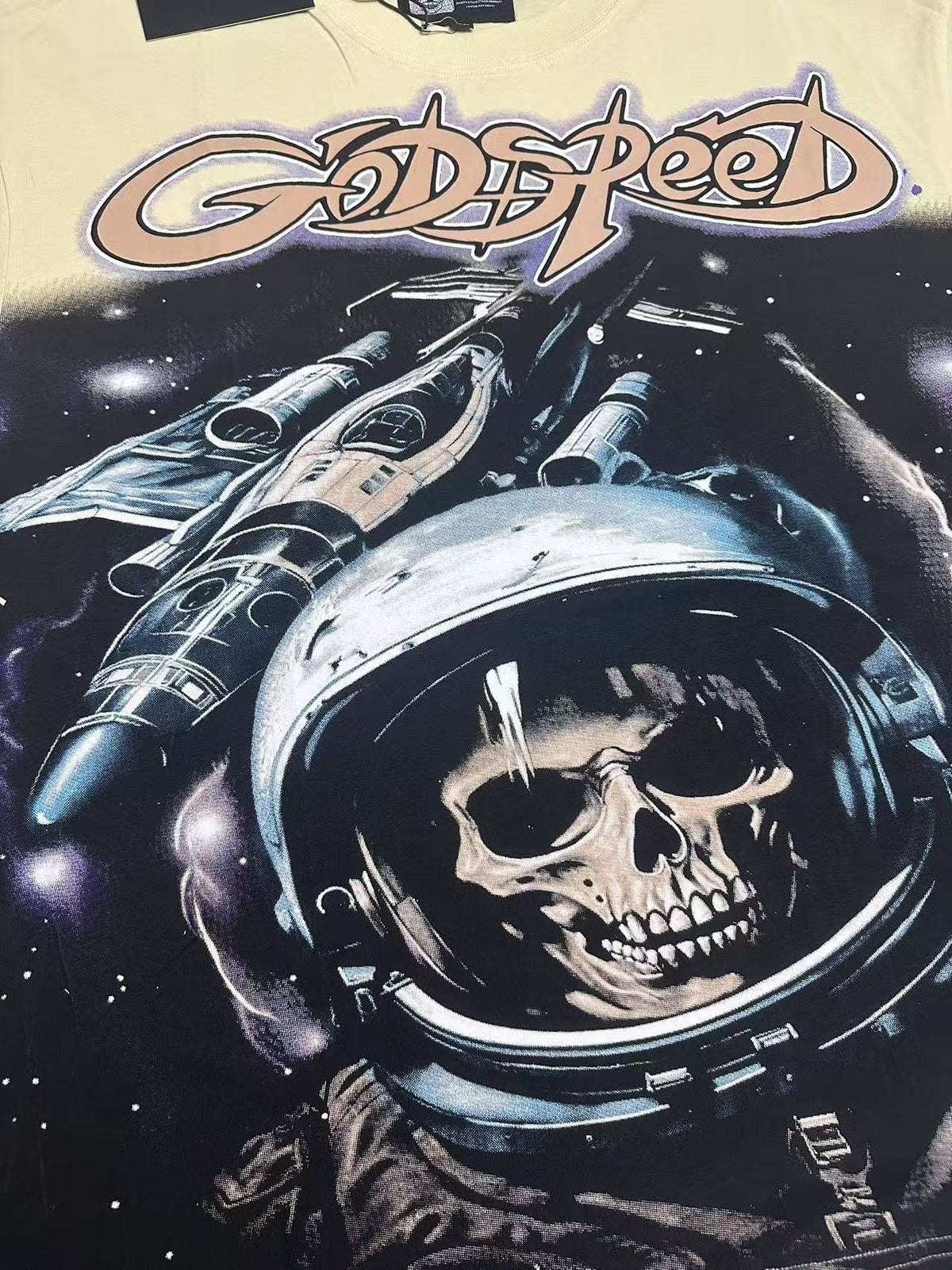 Godspeed Out of Many One Astronaut Skull Graphic T-Shirt