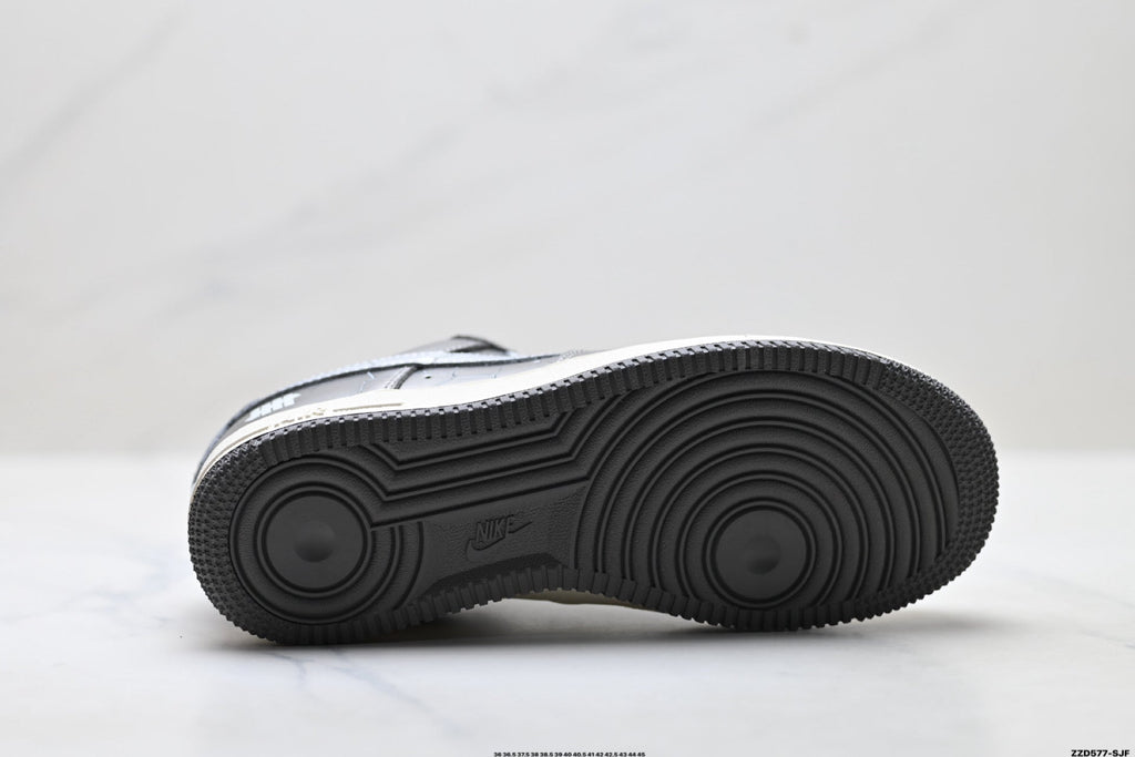 Nike Air Force 1 Low Dark Gray Metallic Unisex Sneakers Style 14
