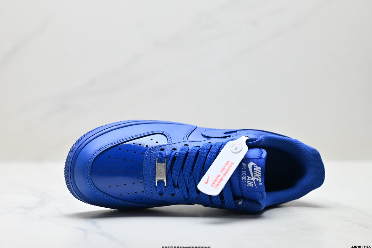 Nike Air Force 1 Low Royal Blue Tonal Unisex Sneakers Style 01