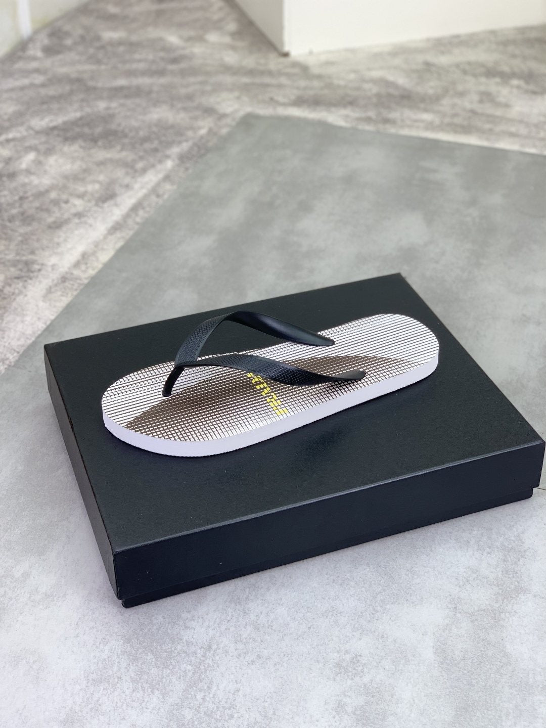 Prada Striped Thong Flip-Flops