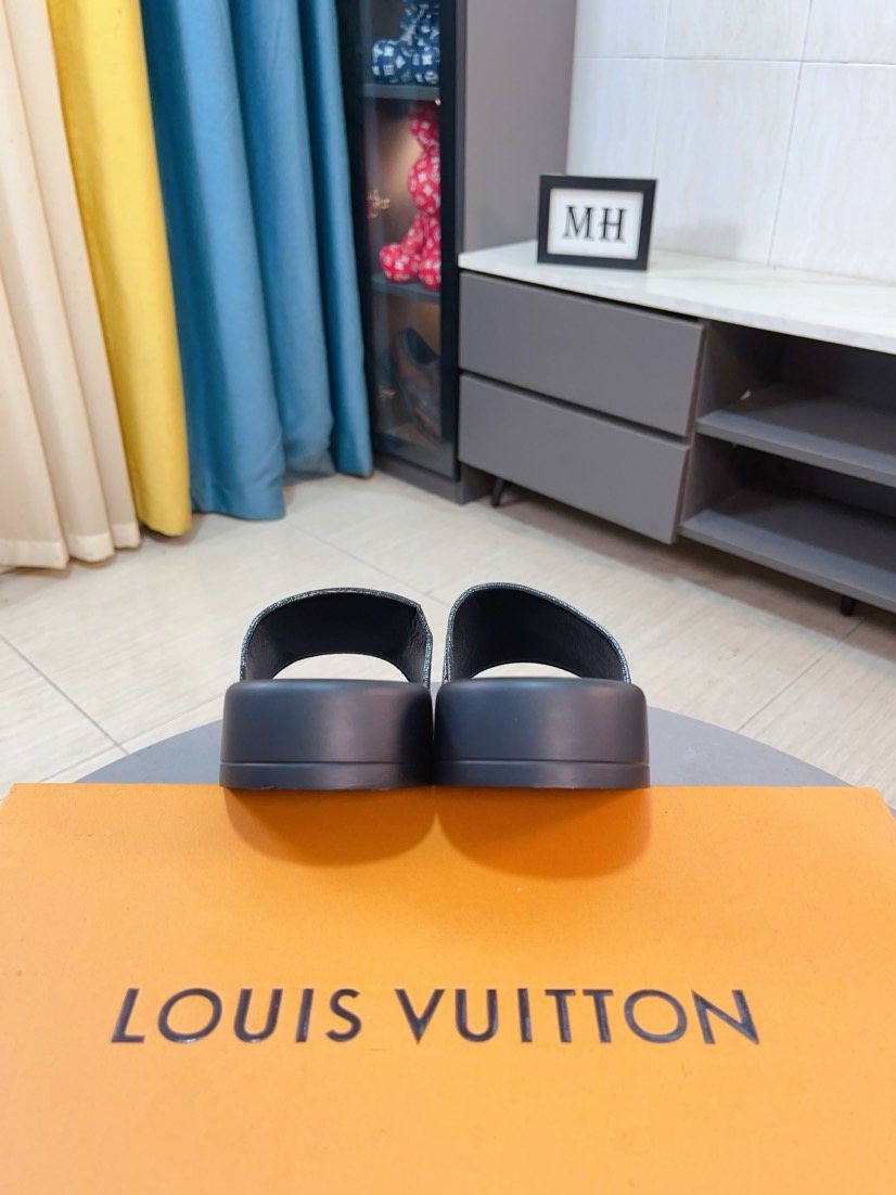 Louis Vuitton Men's Patterned Strap Slide Sandals