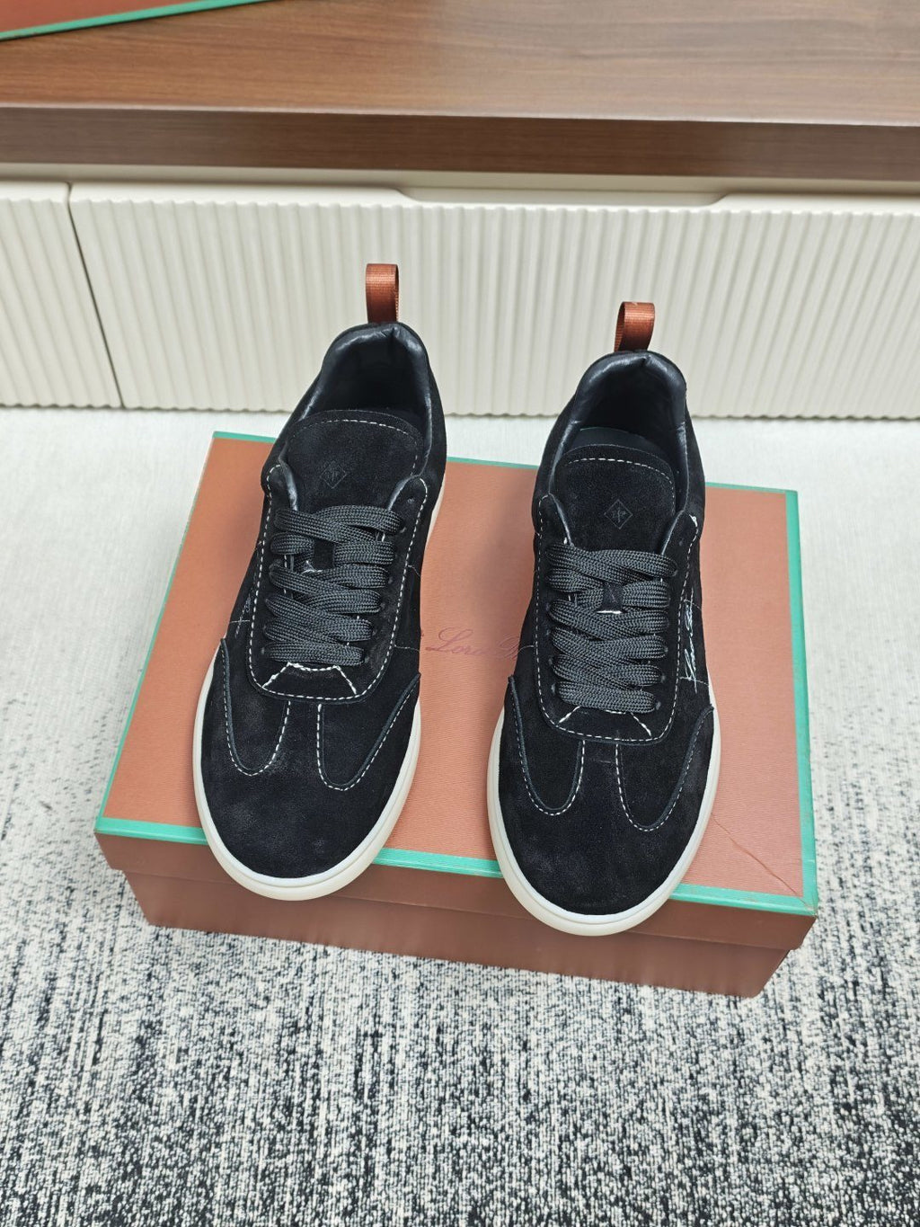 Loro Piana Black Low-Top Sneakers
