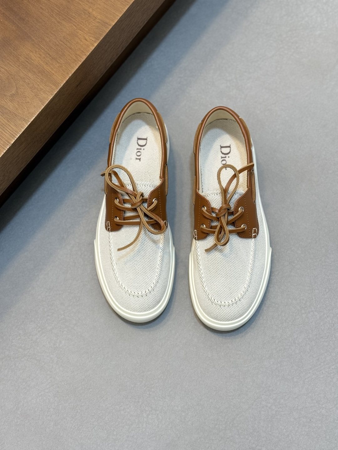 Dior Men's Contrast-Trim Lace-Up Casual Shoes