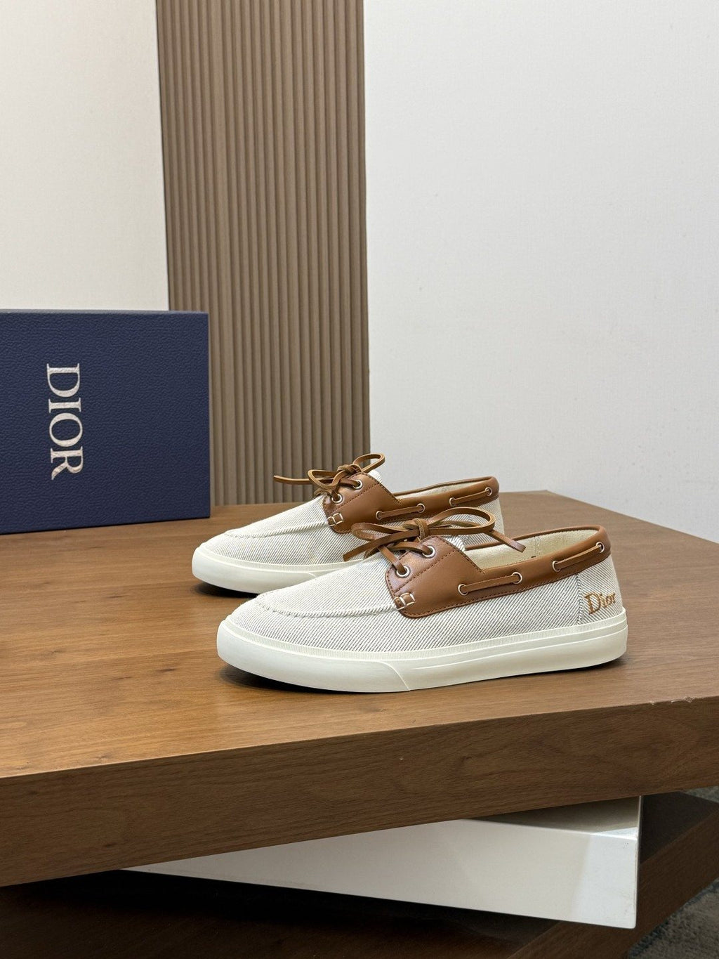 Dior Men's Contrast-Trim Lace-Up Casual Shoes