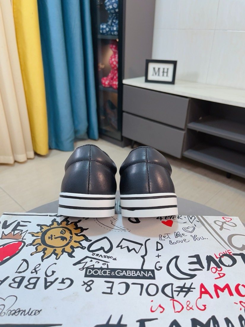 Dolce & Gabbana Striped Sole Slip-On Shoes