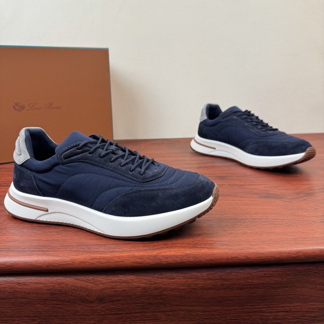 Loro Piana Men's Low-Top Sneakers - Padded Collar