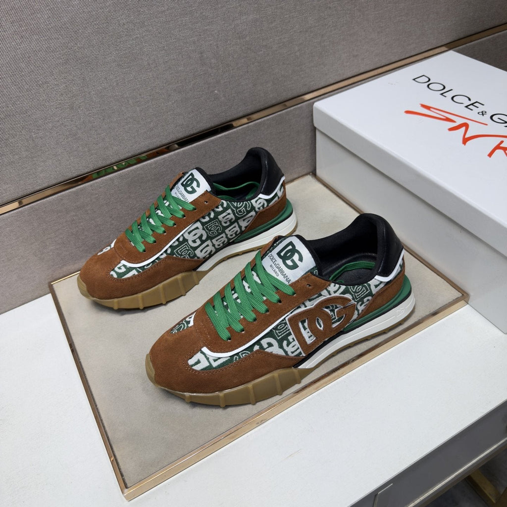 Dolce & Gabbana Patterned Panel Low-Top Sneakers
